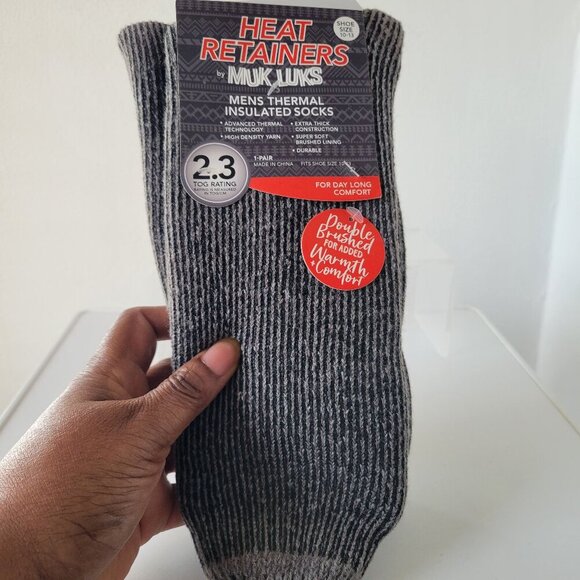Heat Retainers by MUKLUKS Men’s Thermal Insulated Socks (Size 10-13) - Picture 1 of 9